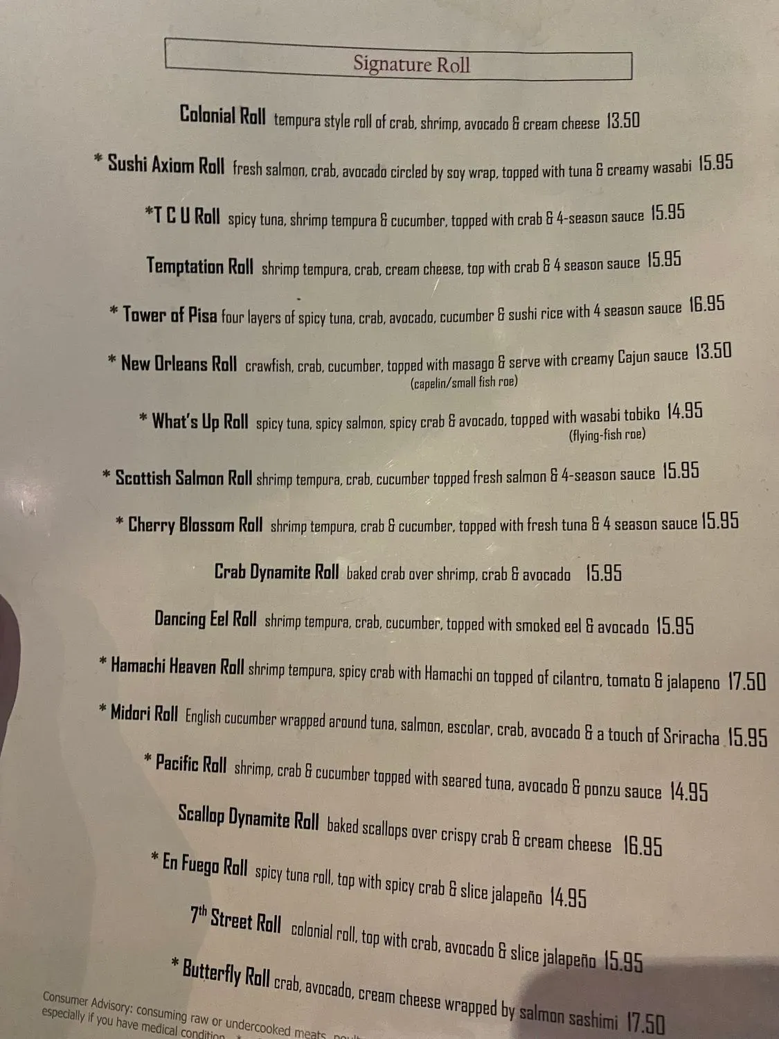 Menu 1