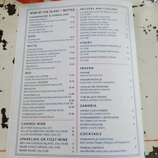 Menu 5