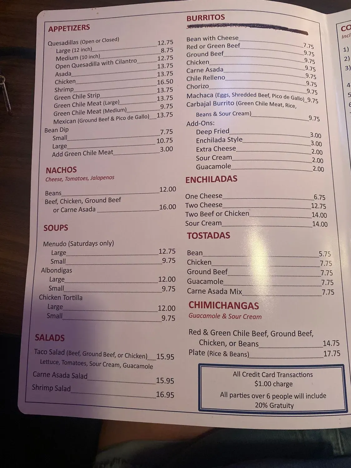 Menu 1