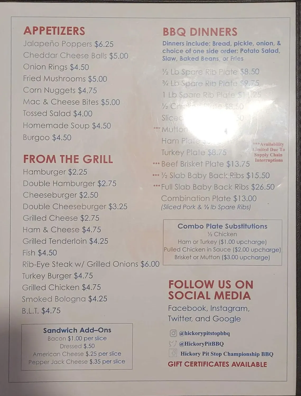 Menu 1