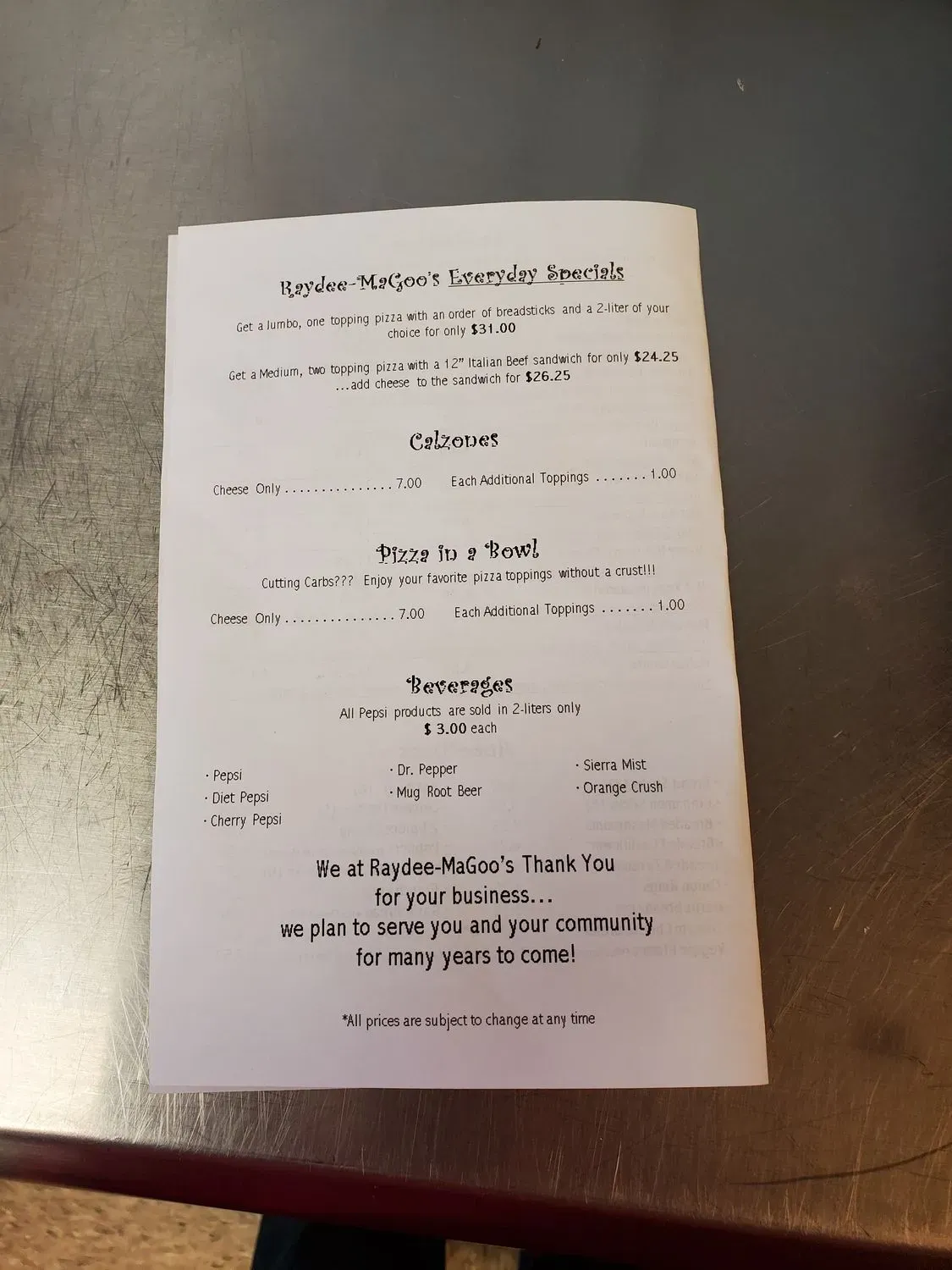 Menu 3