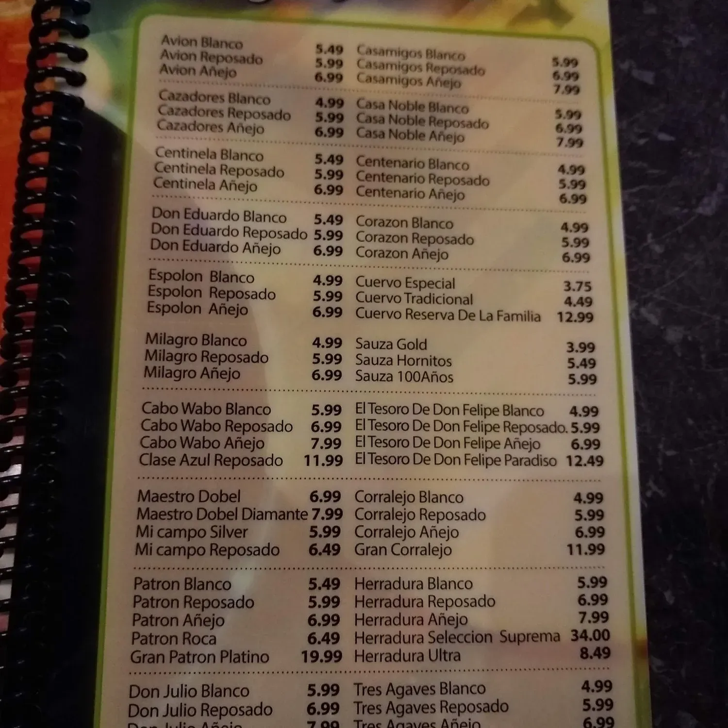 Menu 1