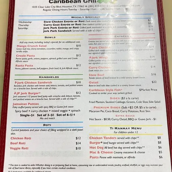 Menu 1