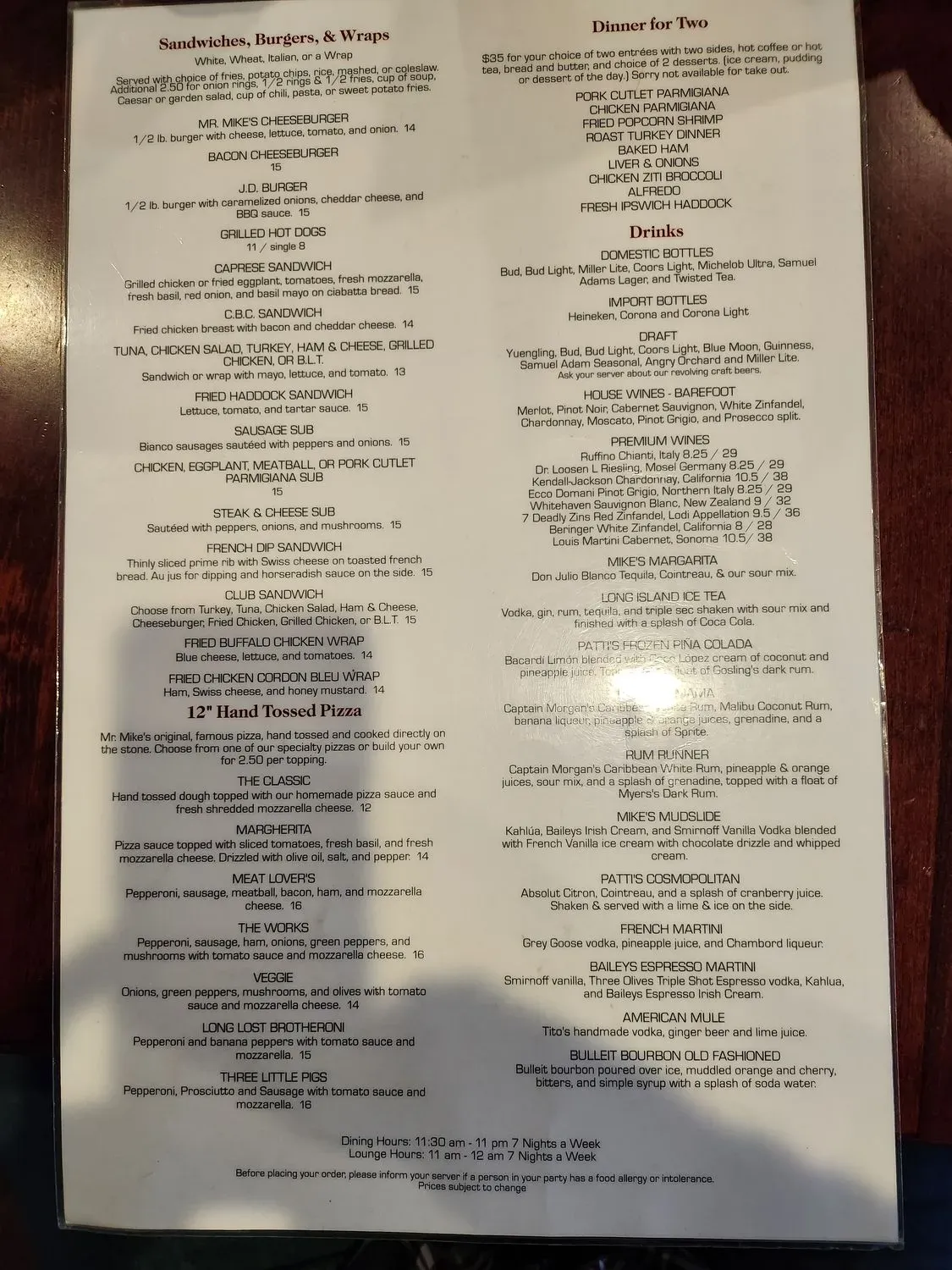 Menu 1