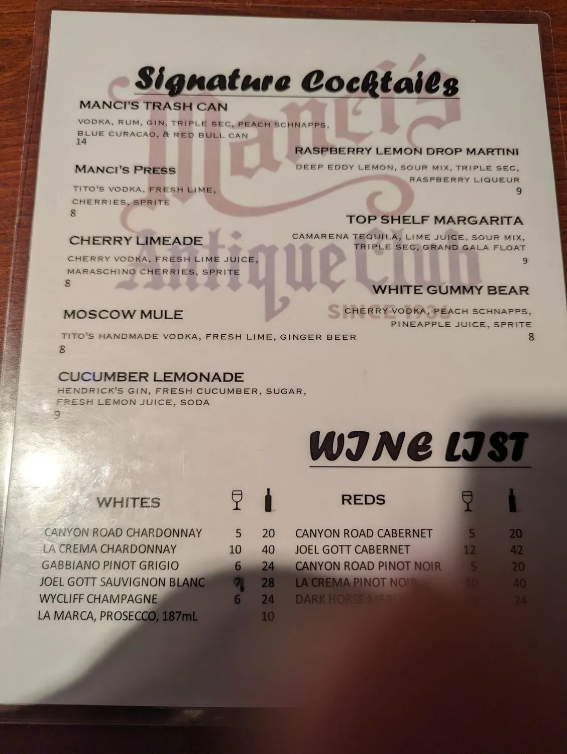 Menu 5