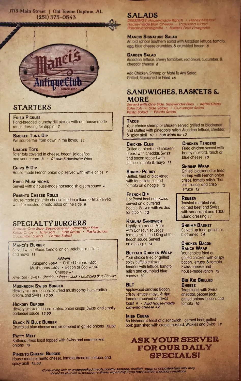 Menu 1