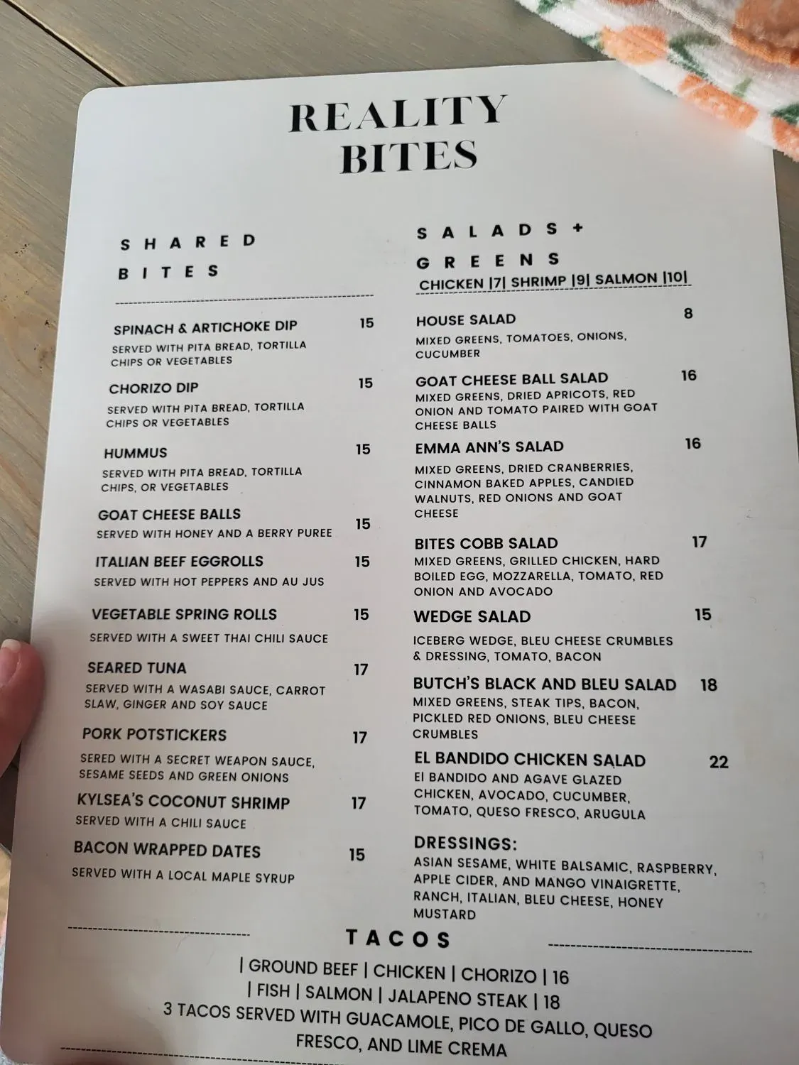 Menu 5