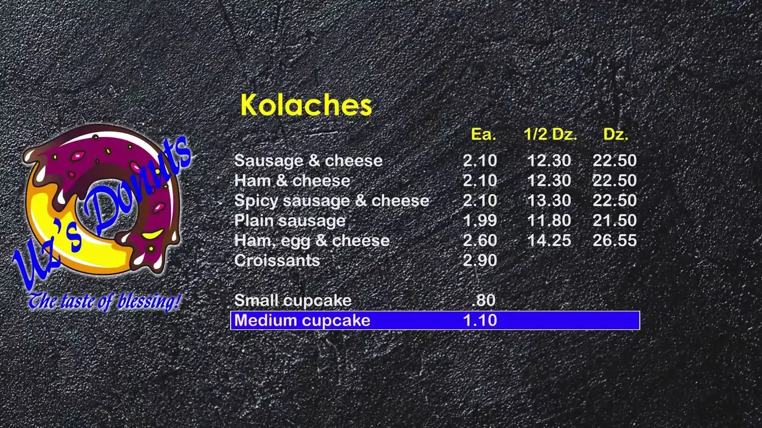 Menu 1