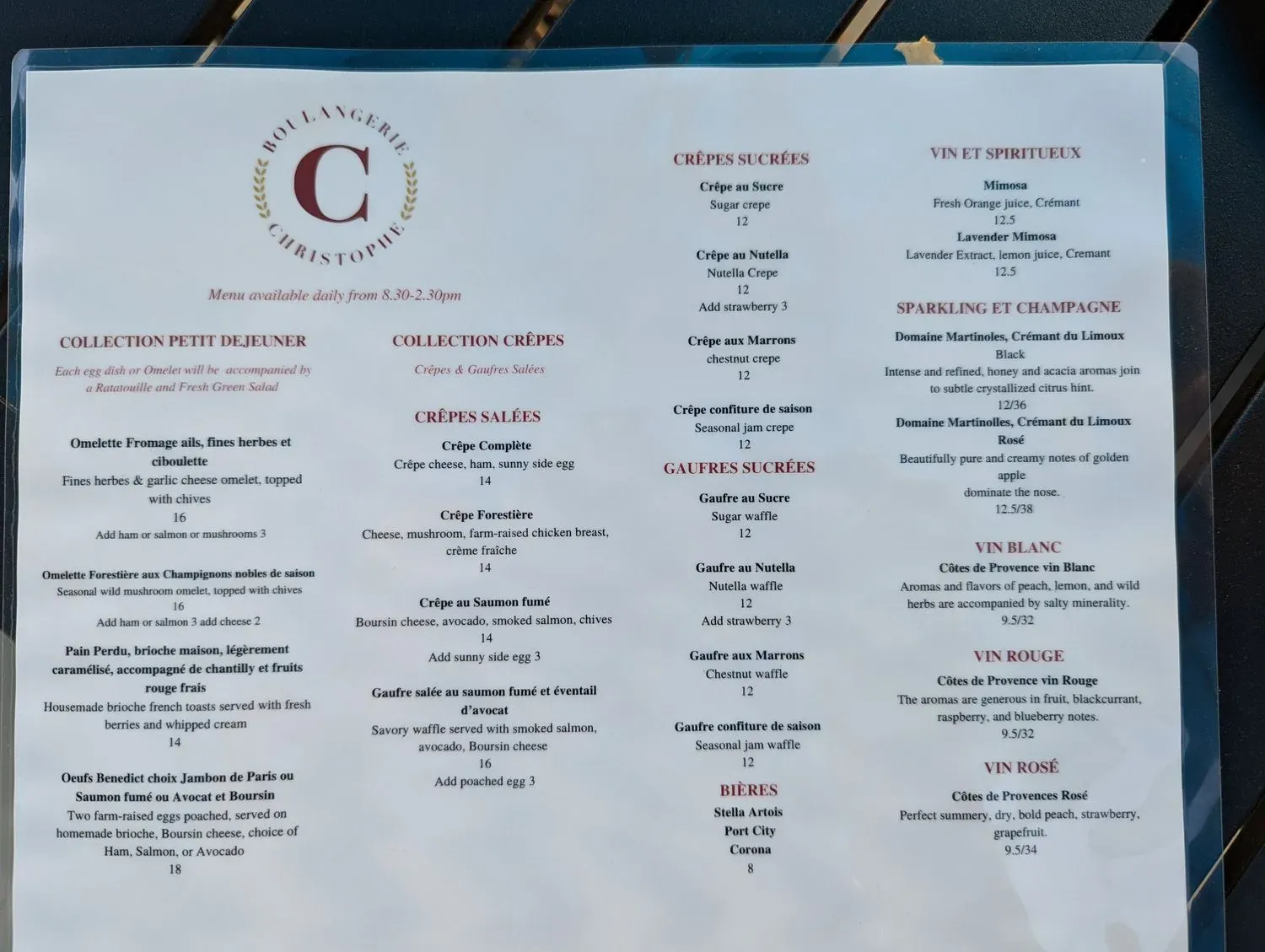 Menu 1