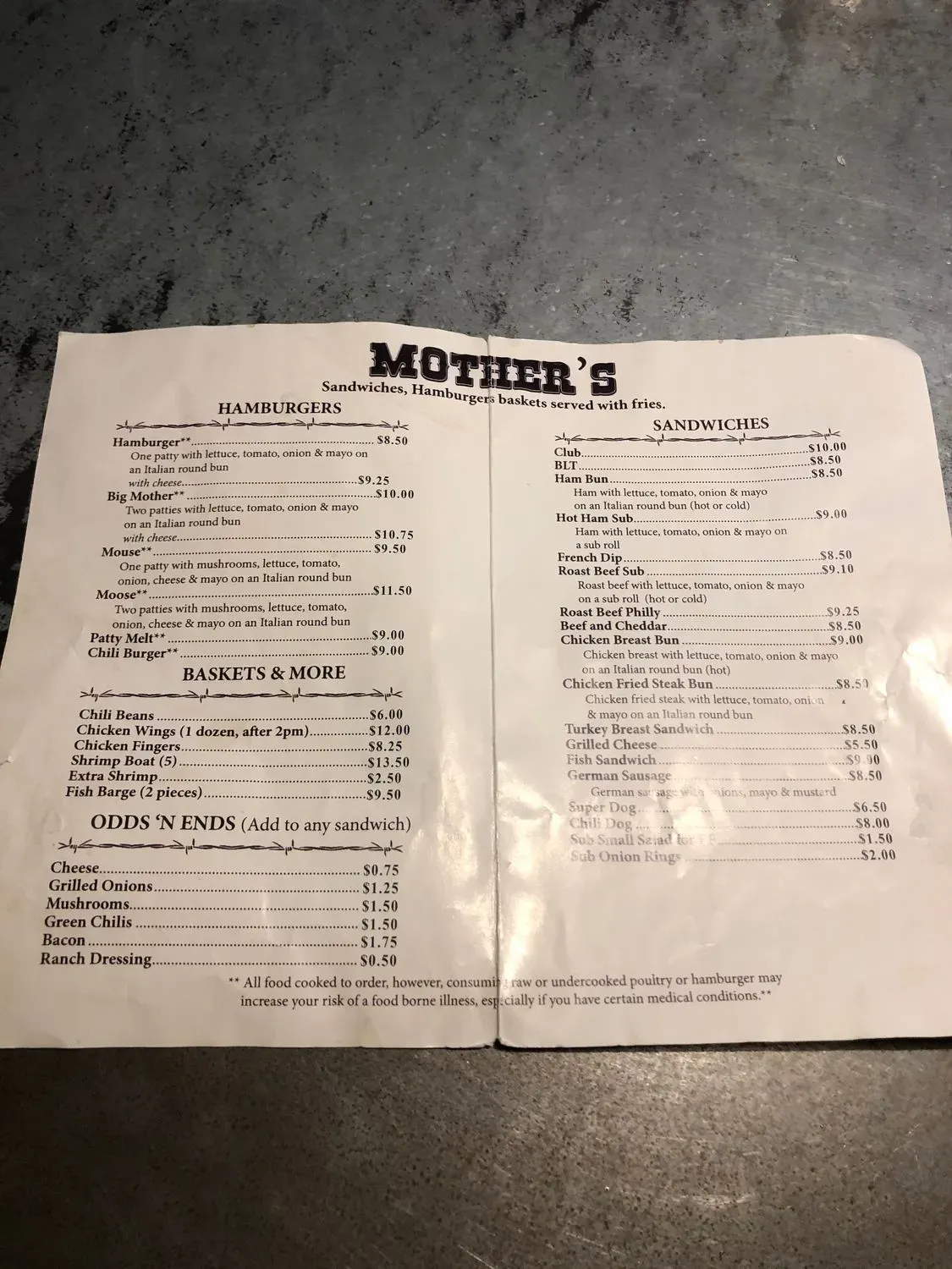 Menu 1