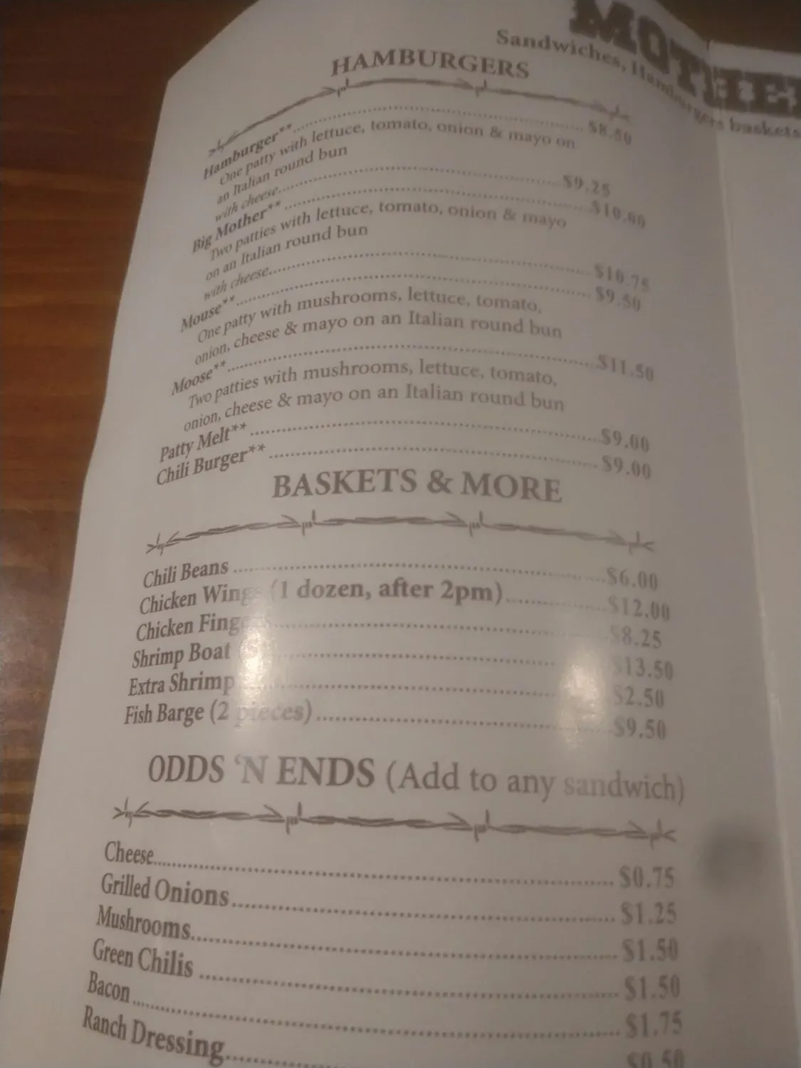 Menu 5