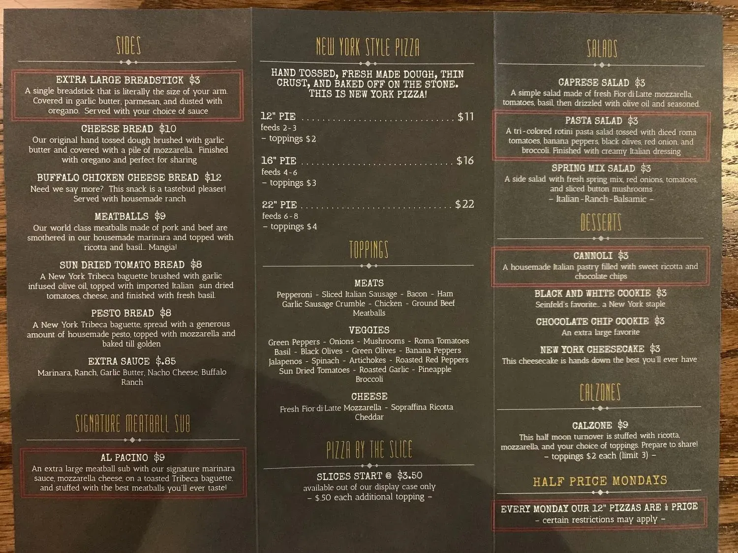 Menu 1