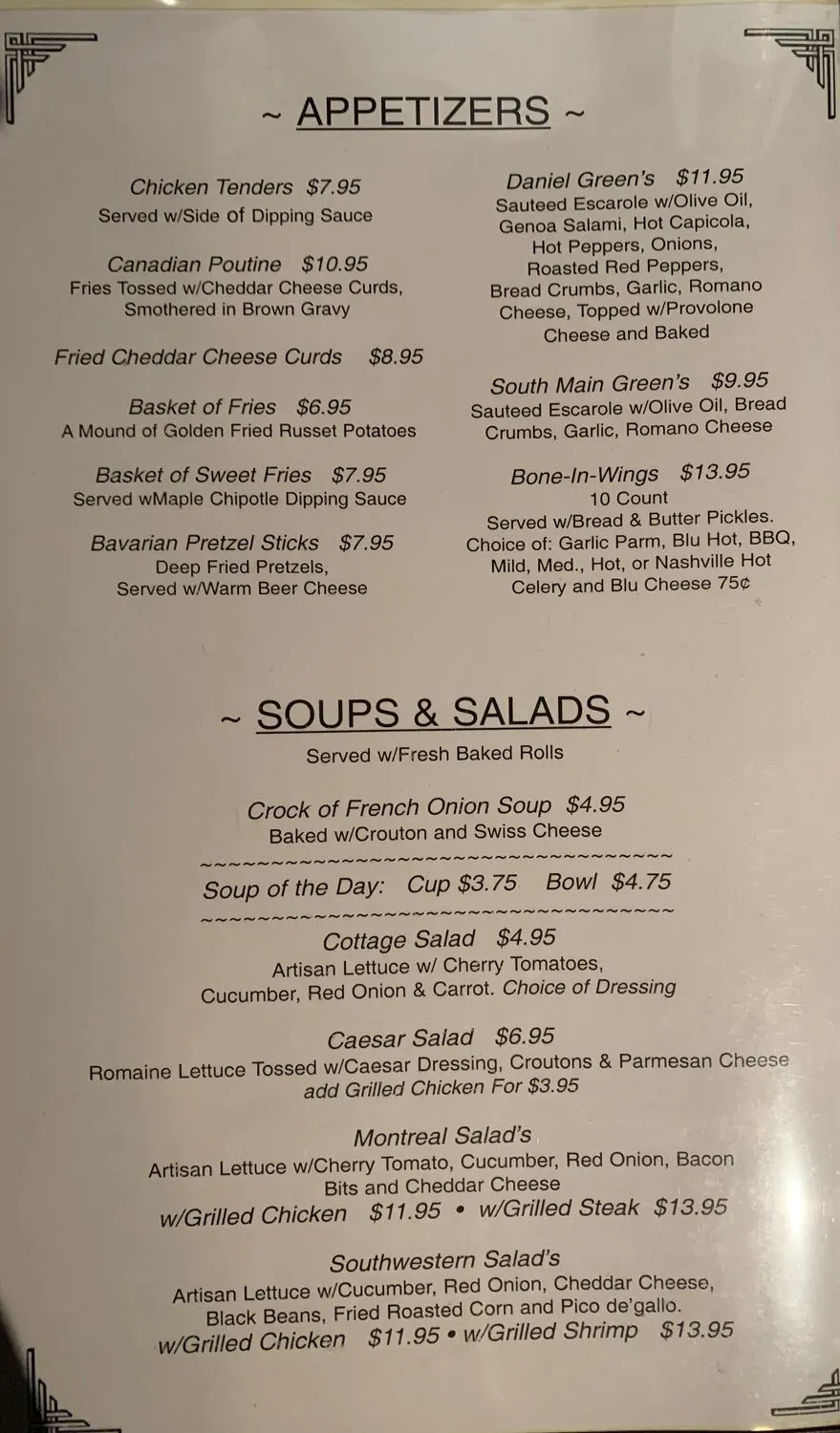 Arthur's Menu | Dolgeville, NY | Checkle
