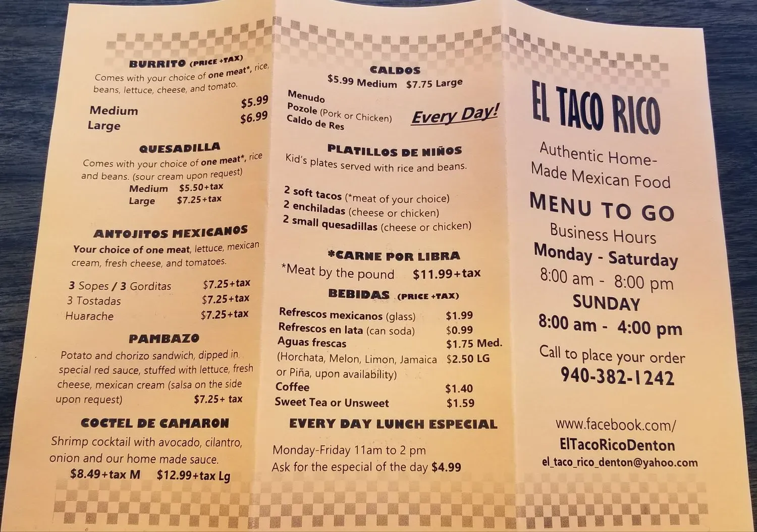 Menu 1