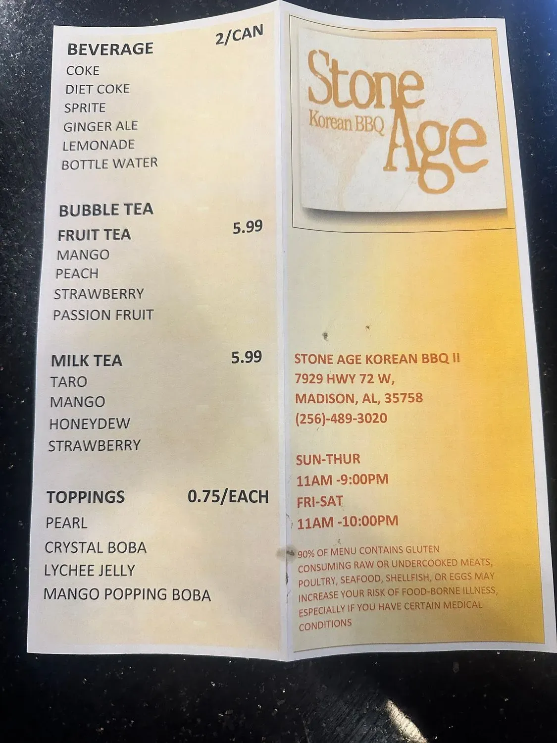 Menu 5