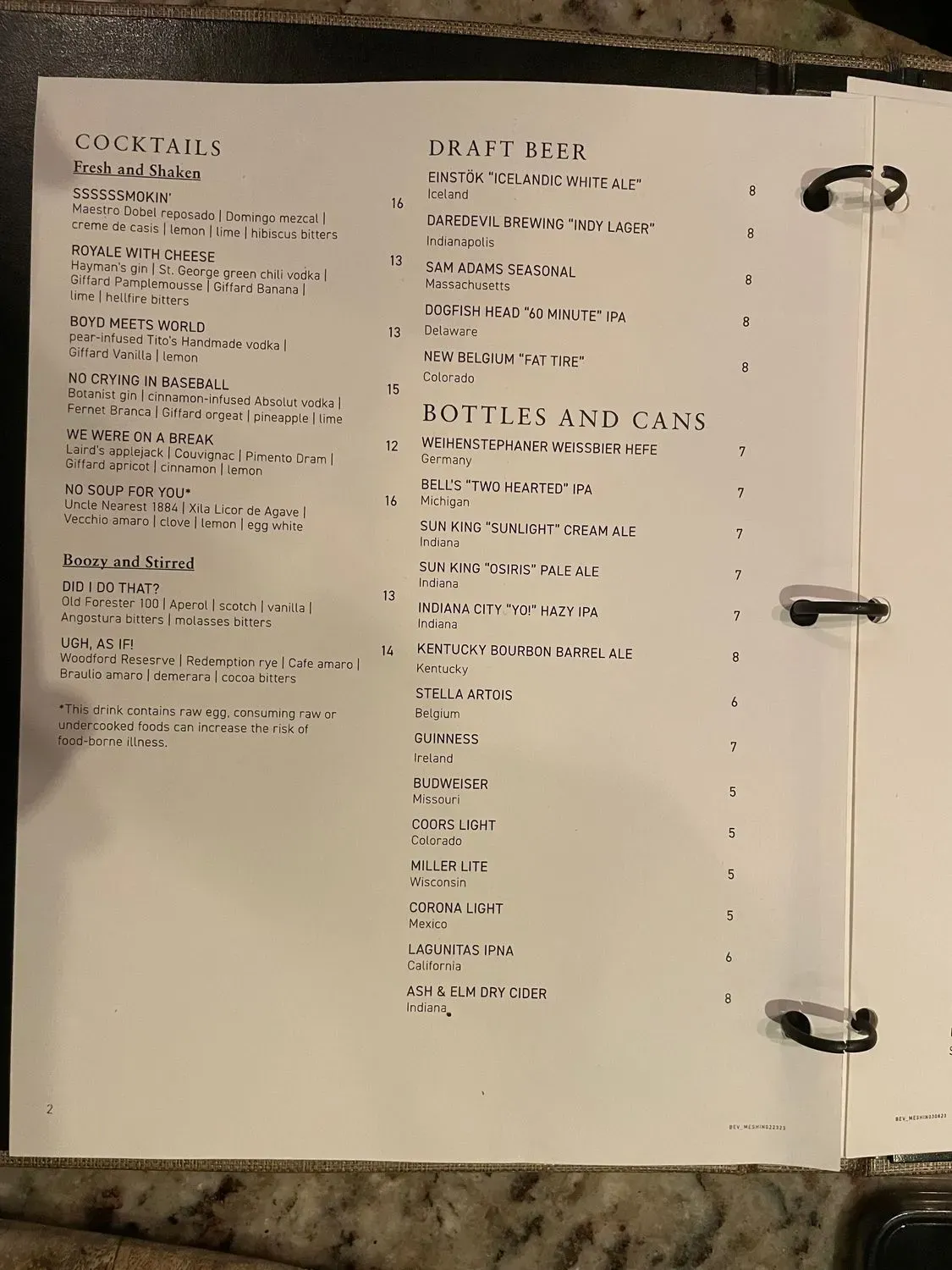 Menu 5