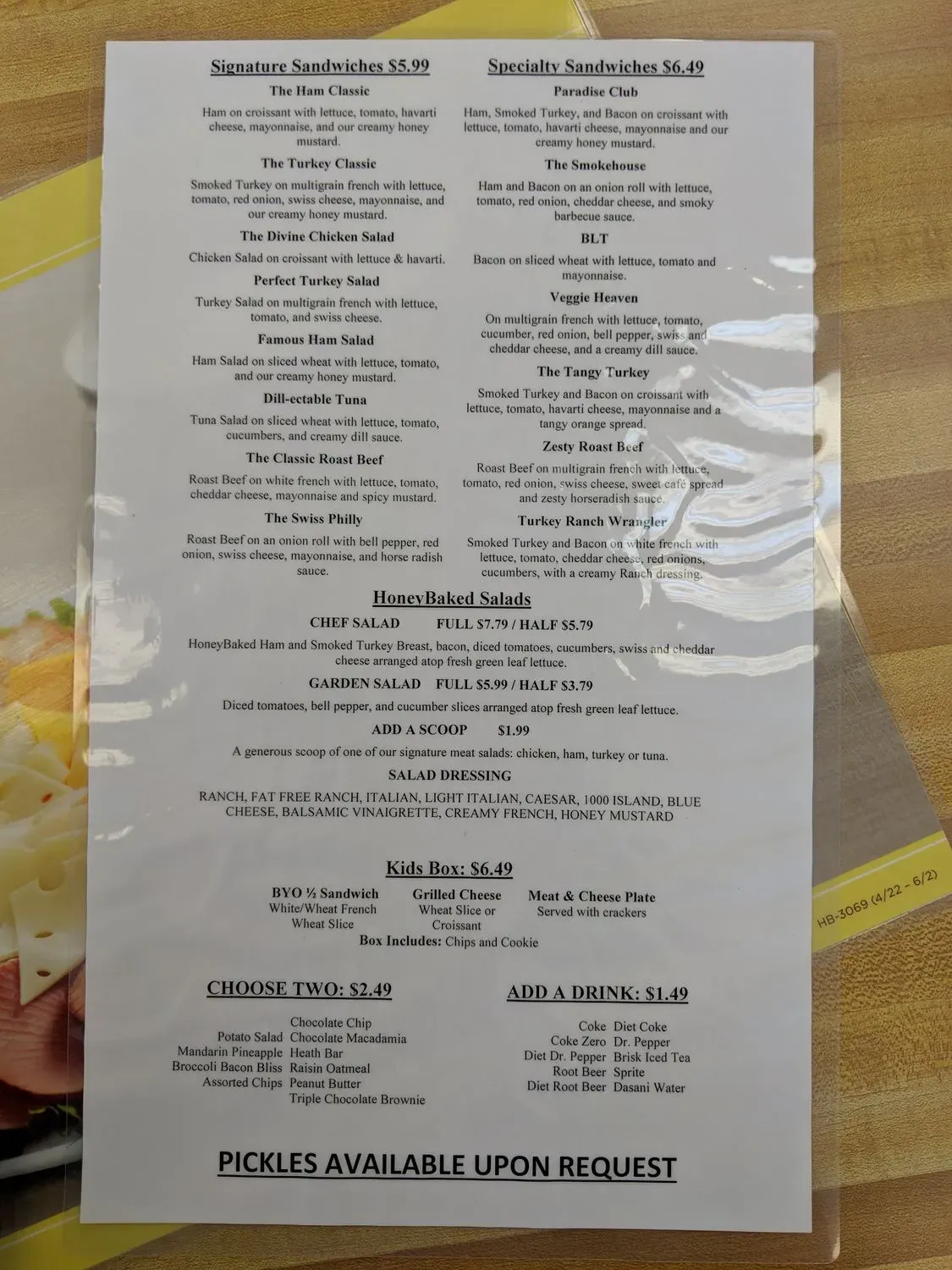 Menu 1