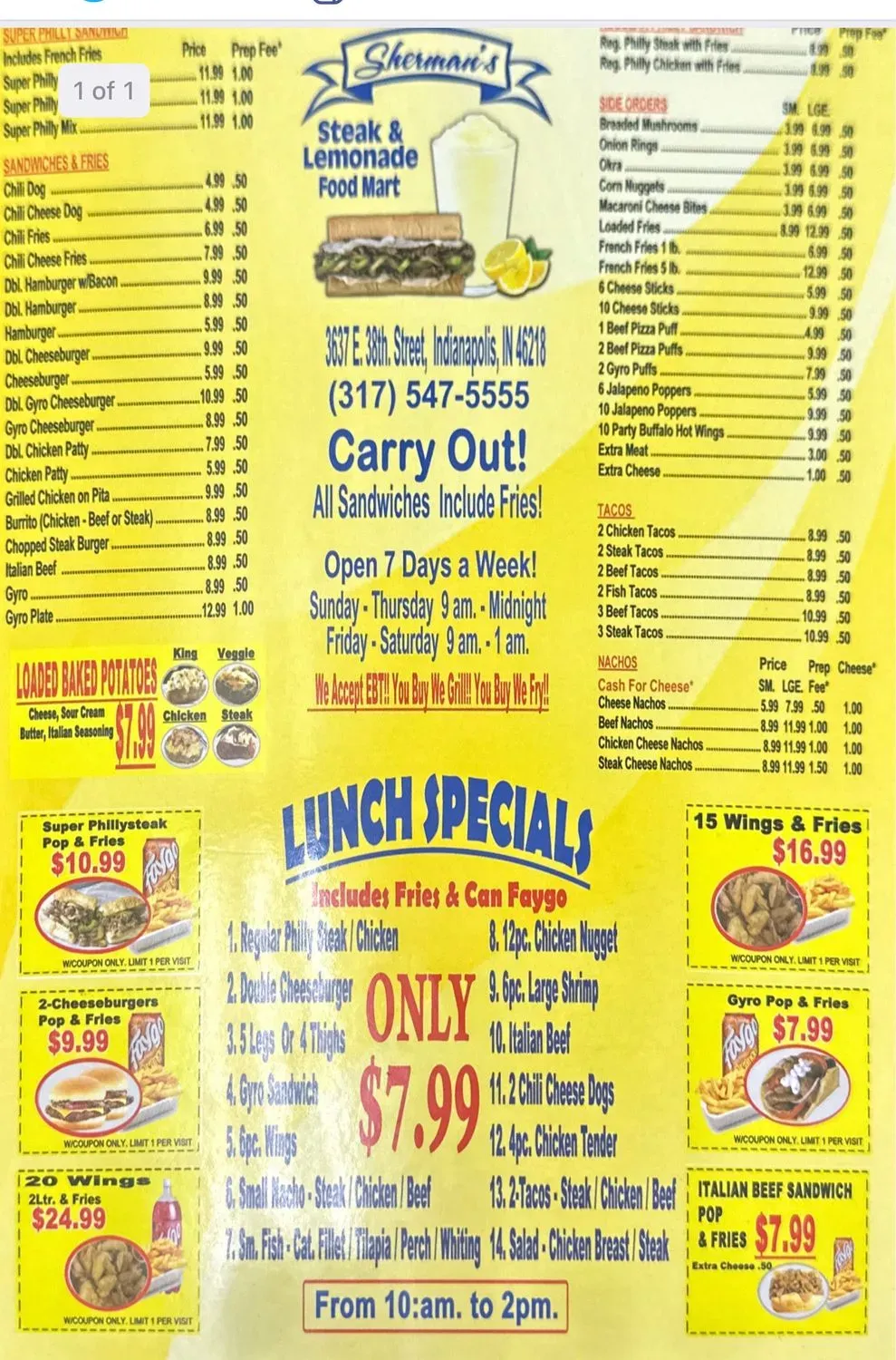 Menu 1