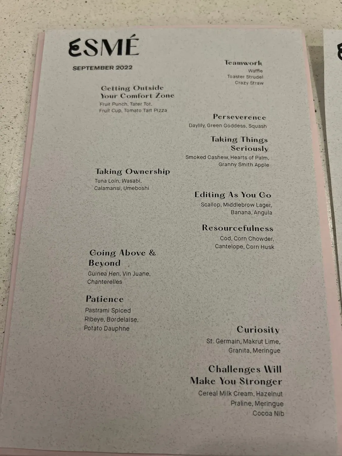 Menu 5