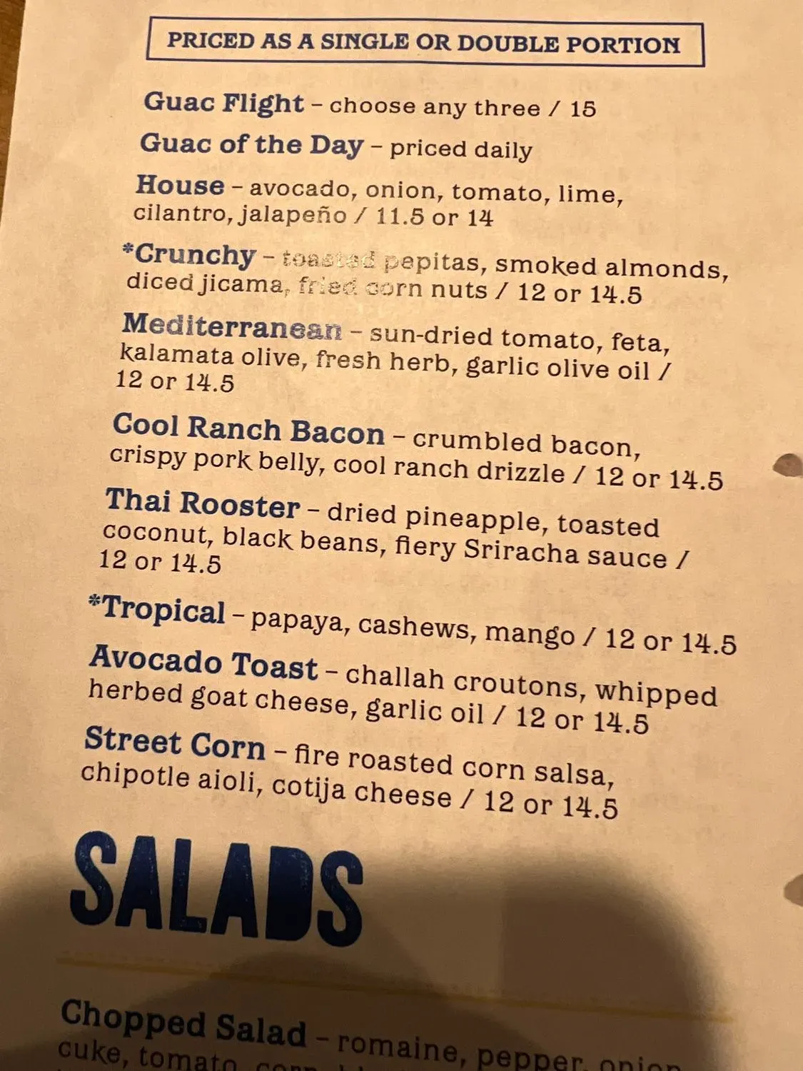 Menu 5