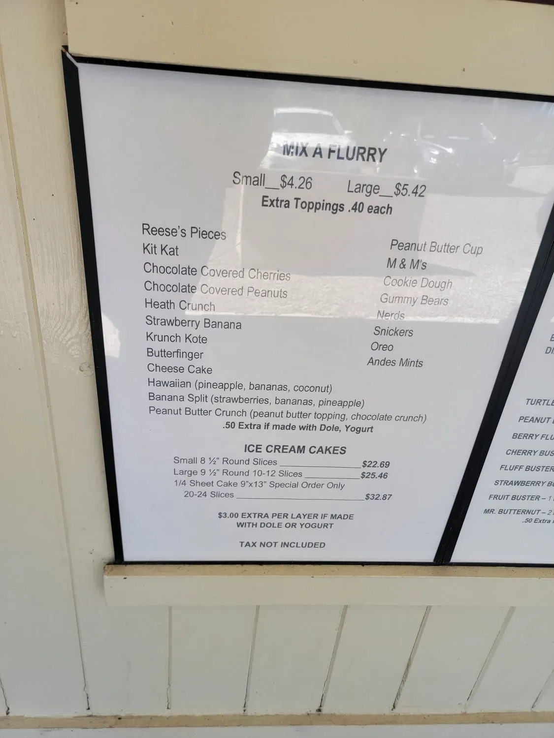 Hi Way Dairy Bar Menu - Updated November 2025