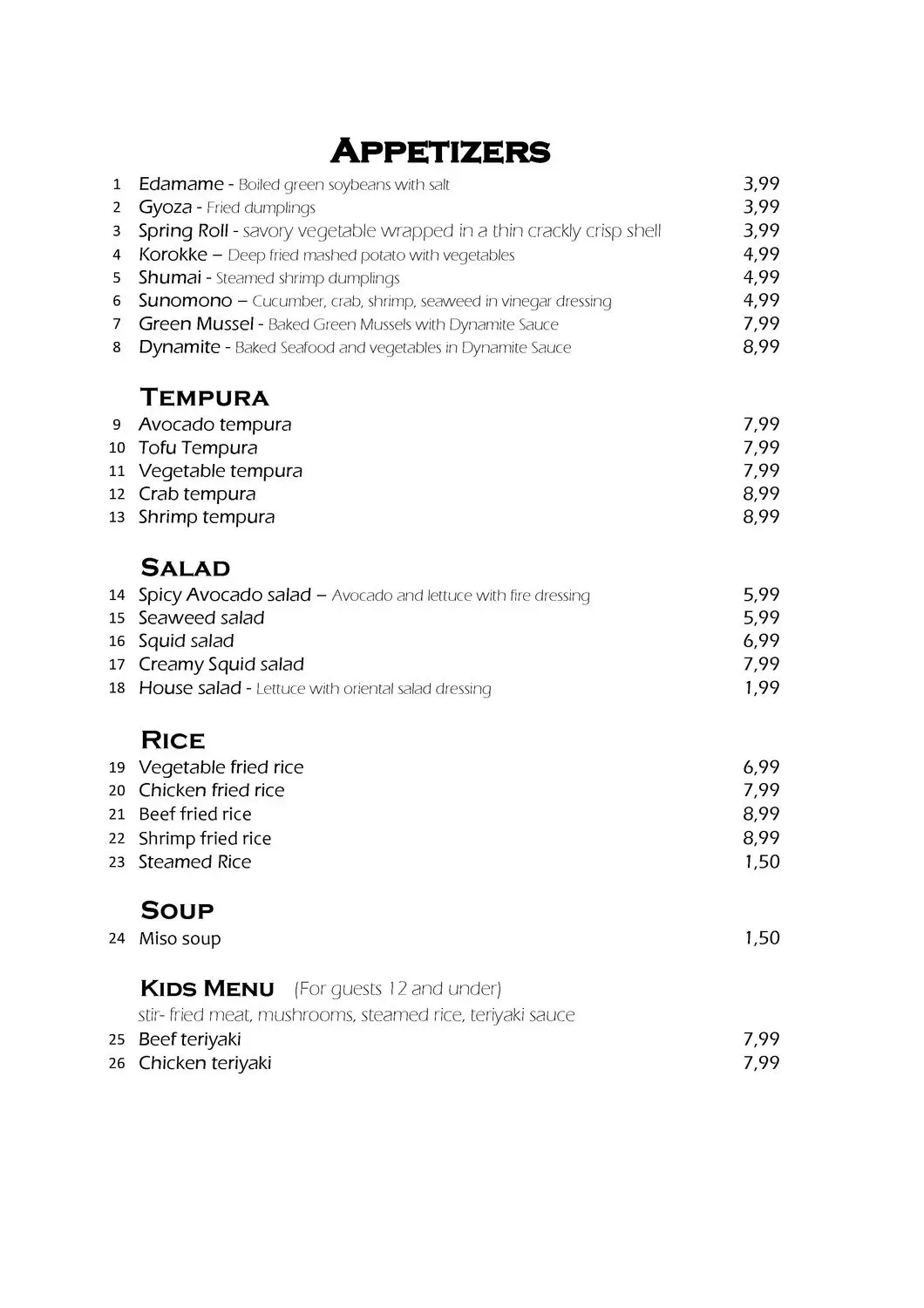 Menu 2