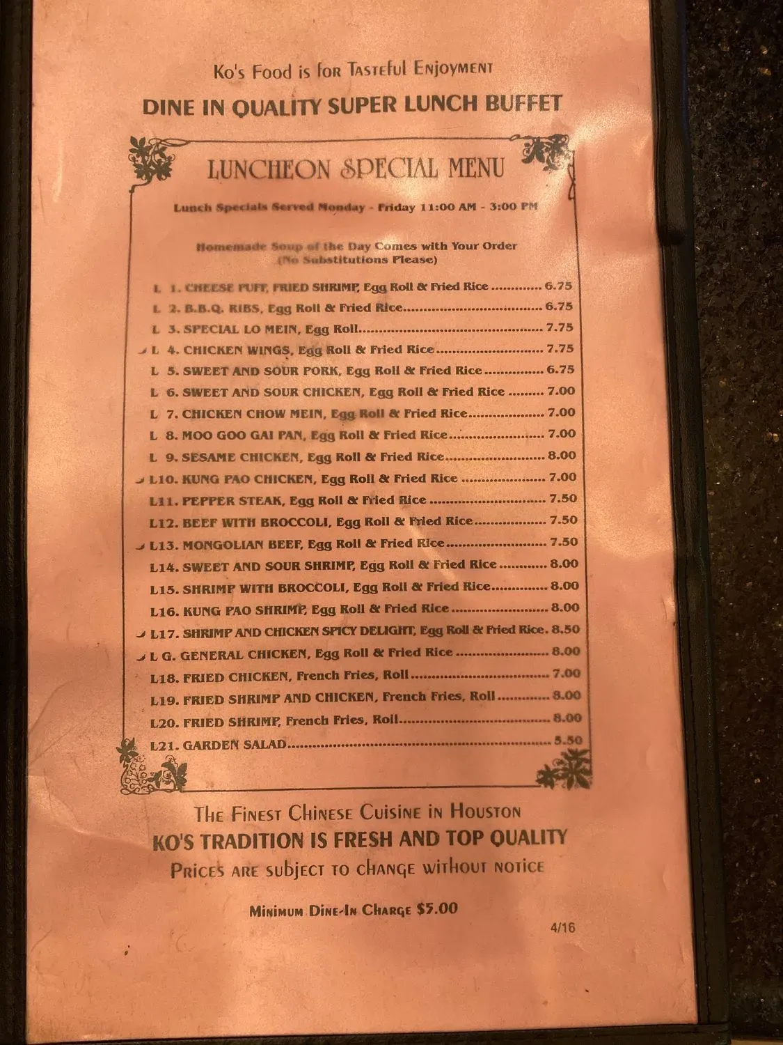 Menu 4