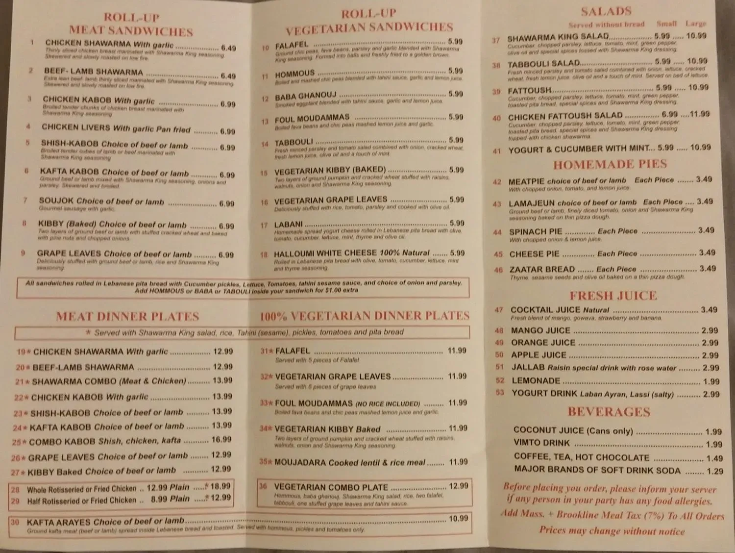 Menu 6