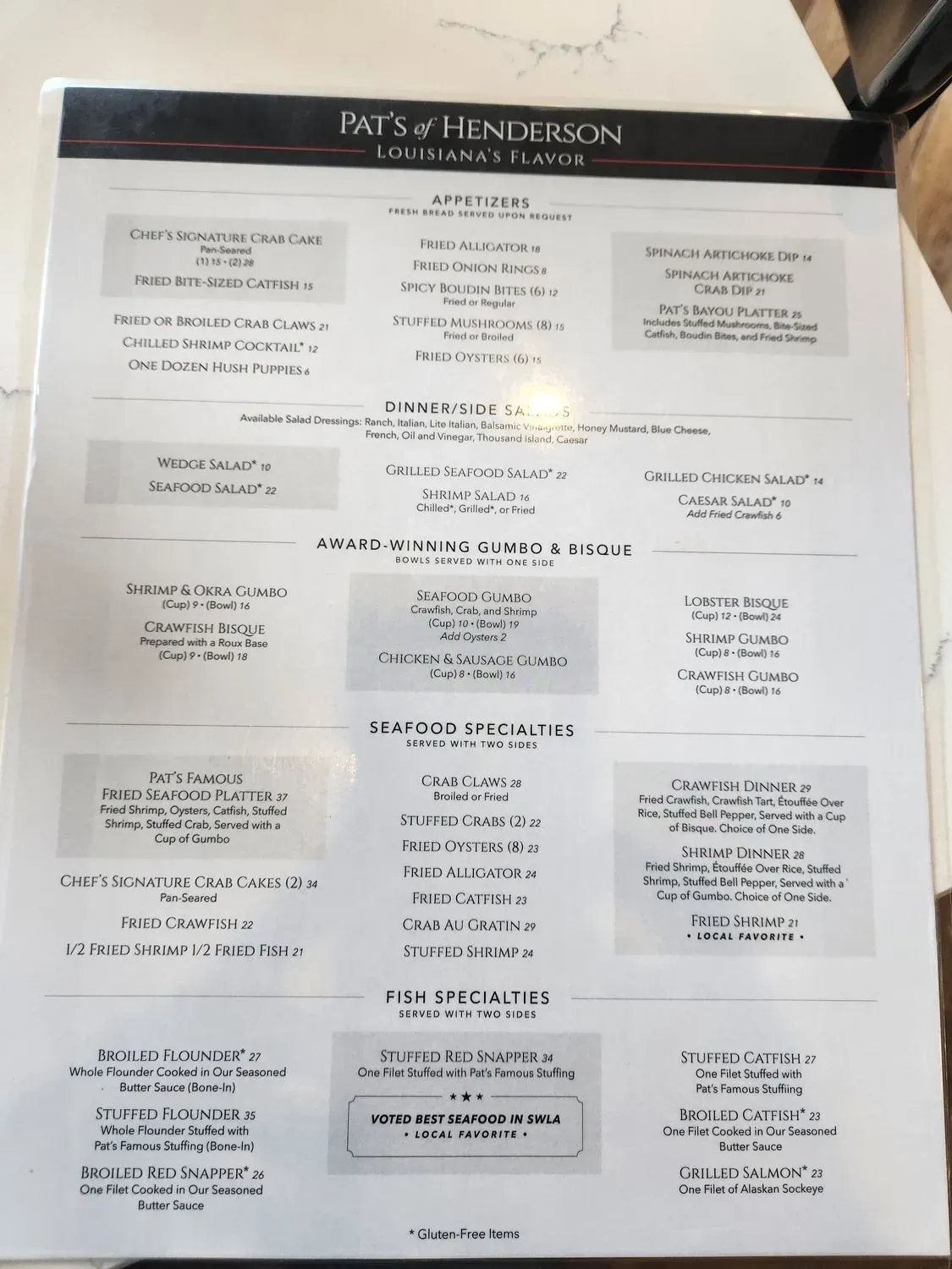 Menu 1