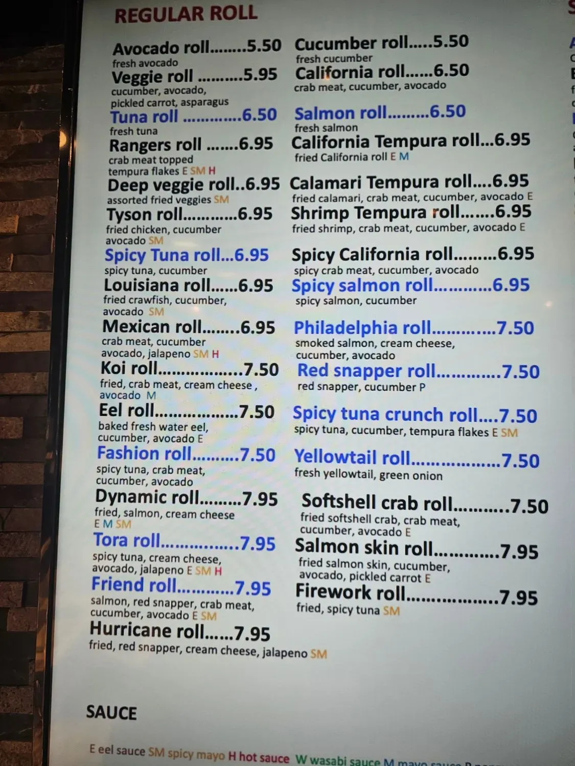 Menu 5