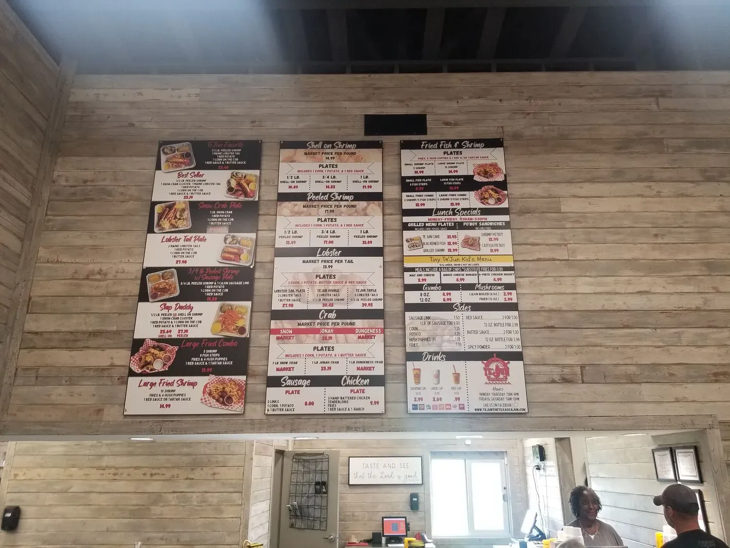 Te'Jun The Texas Cajun- Red Oak Menu - Updated October 2025