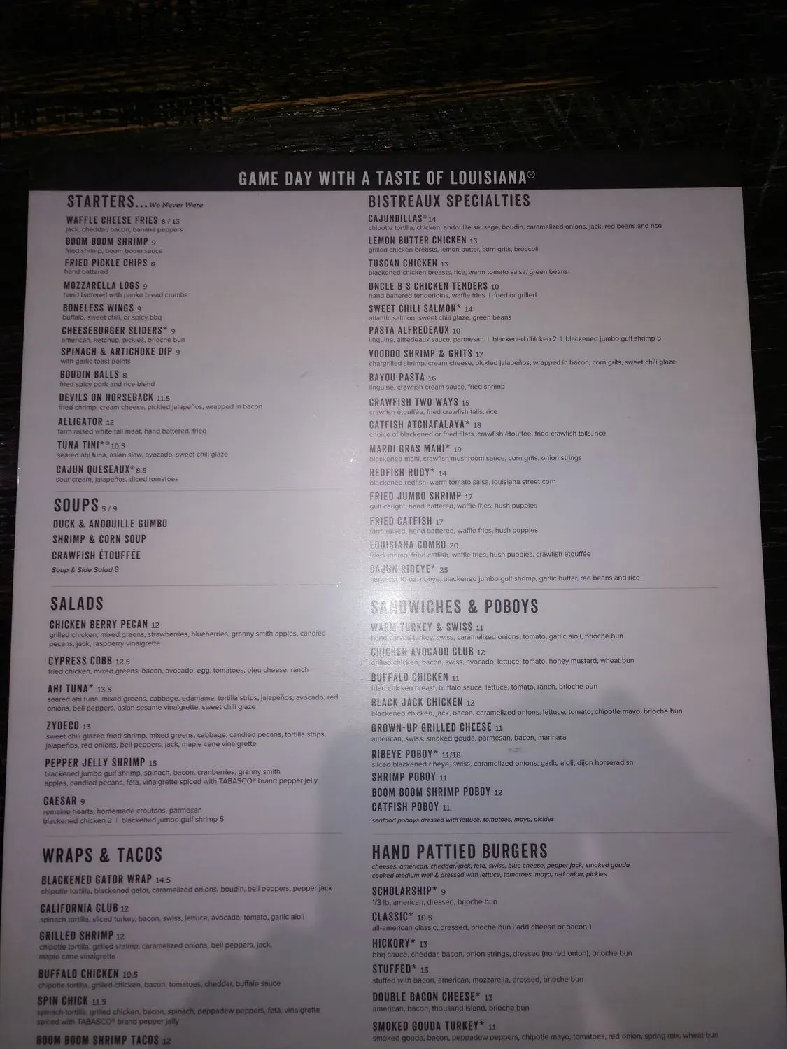 Menu 6