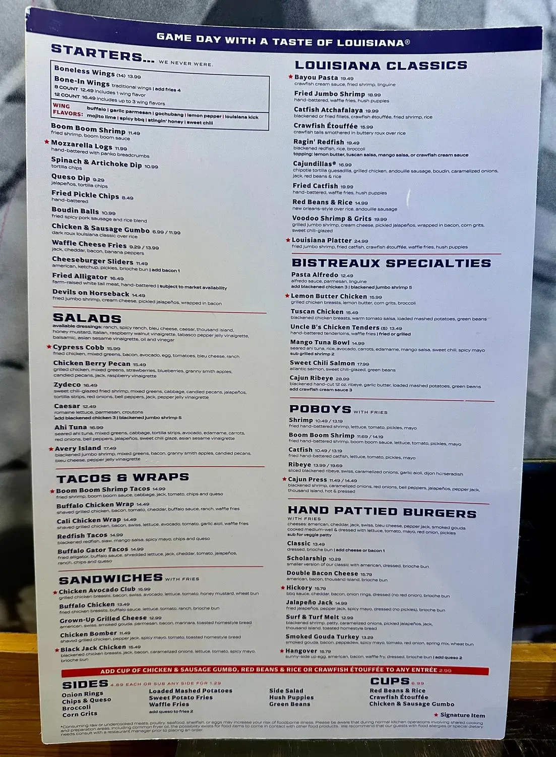 Menu 1