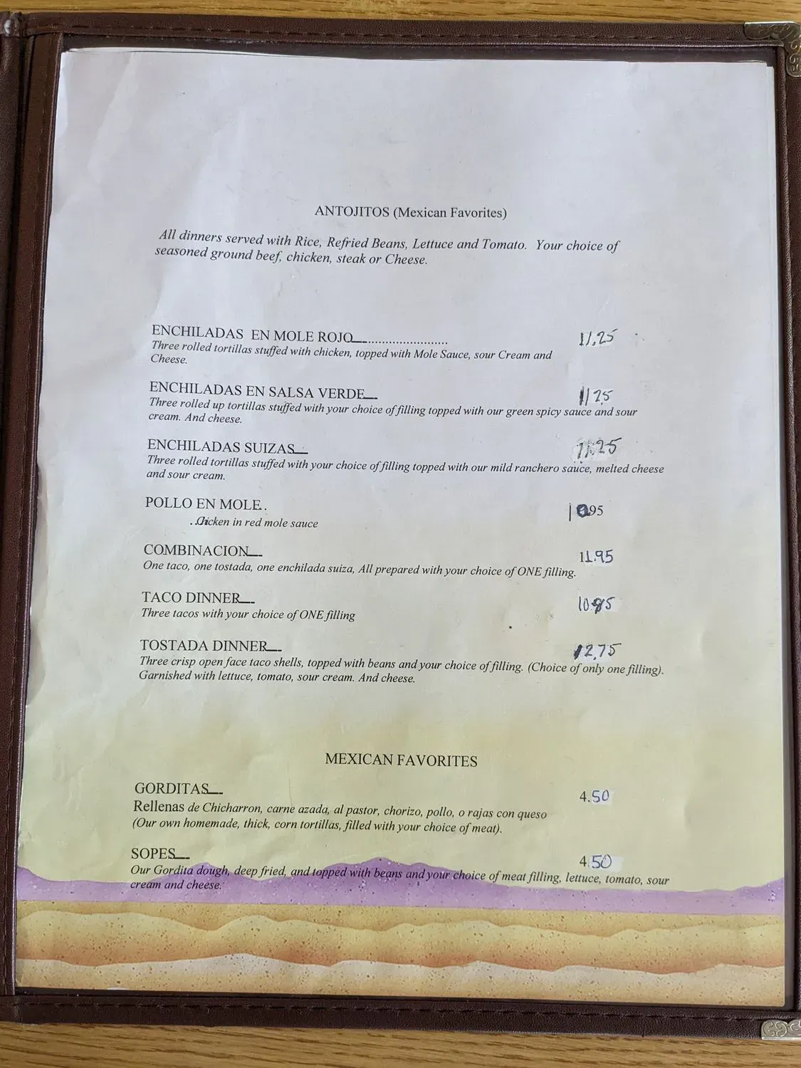 Menu 1