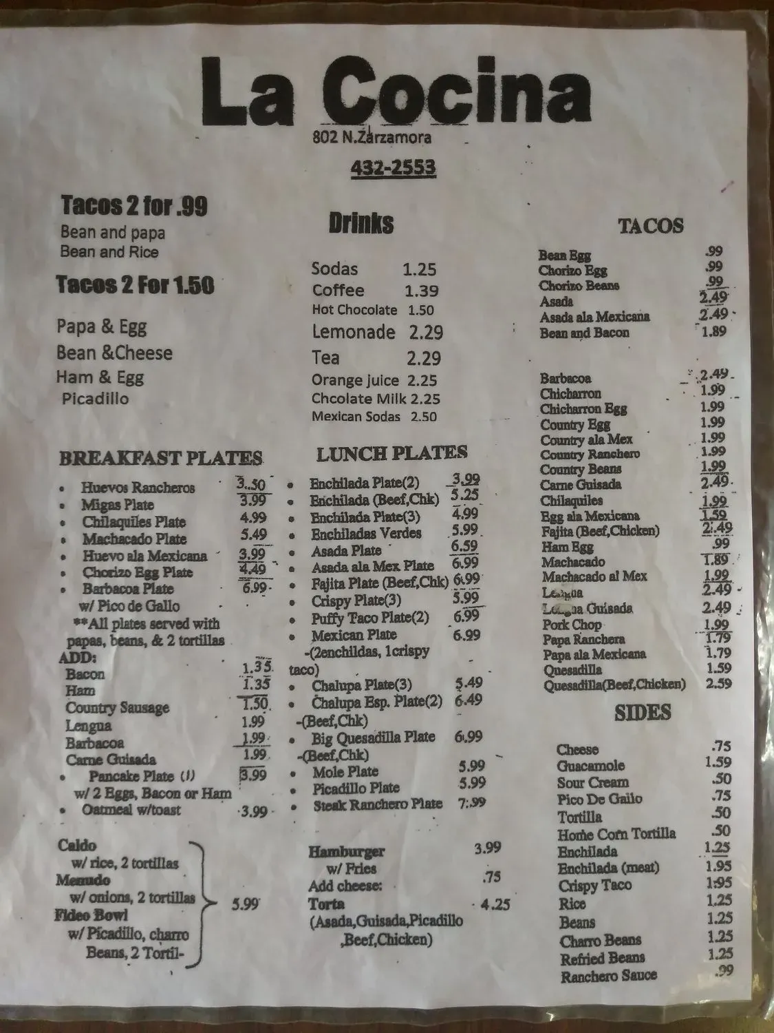 Menu 5