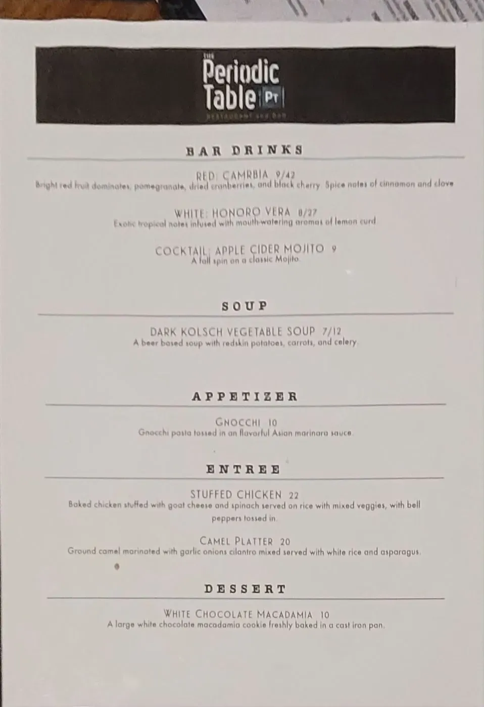 Menu 5