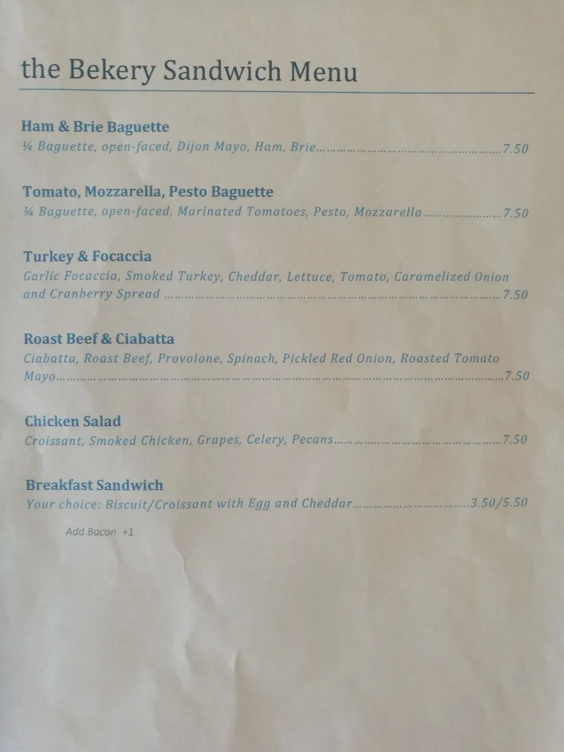 Menu 5