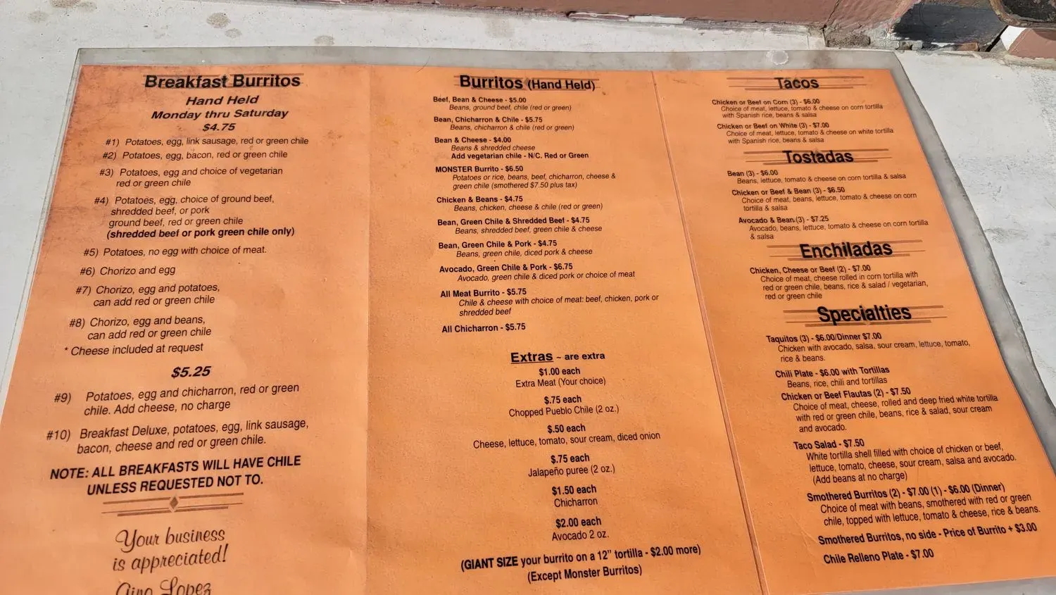 Menu 3