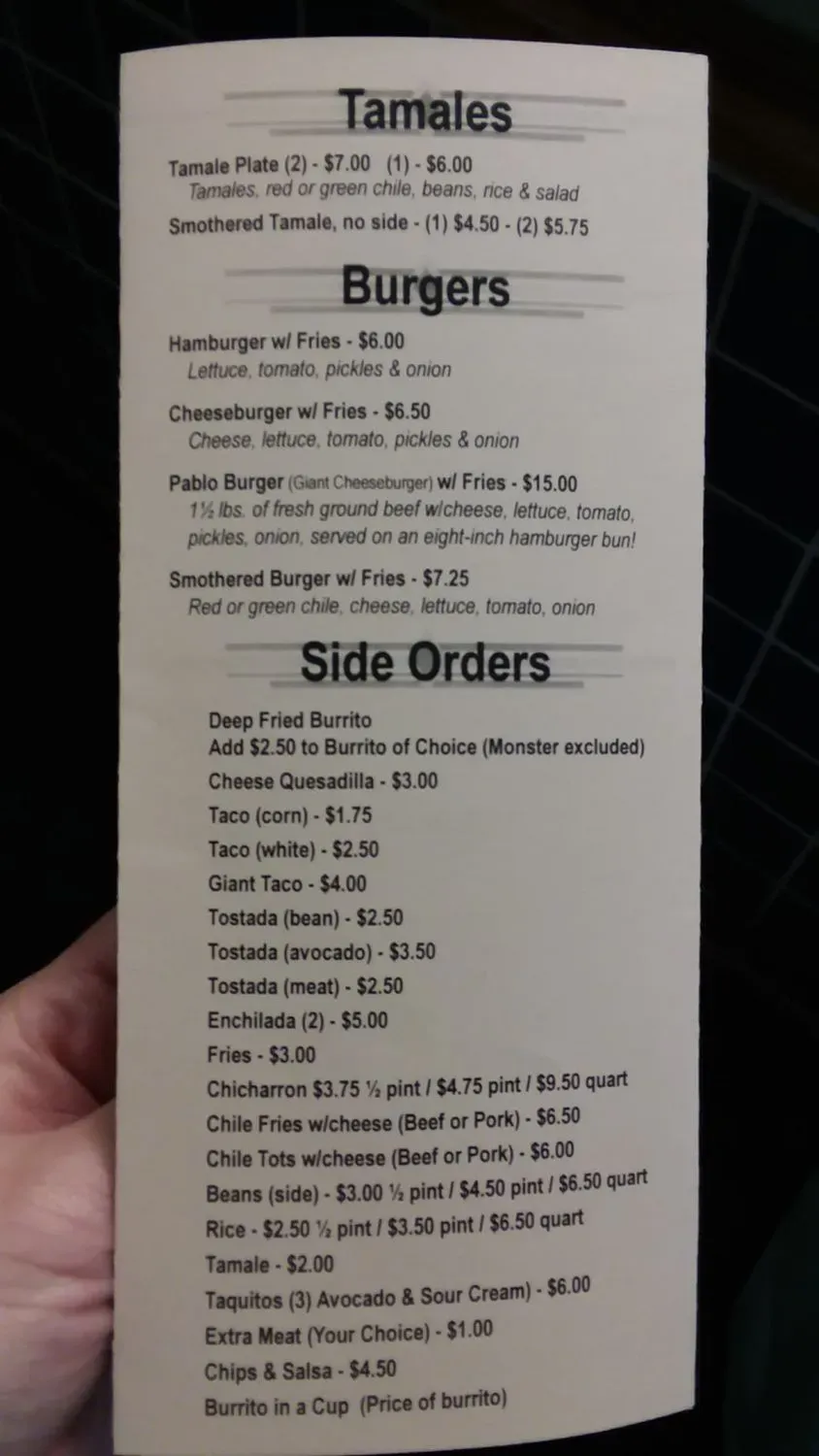 Menu 5