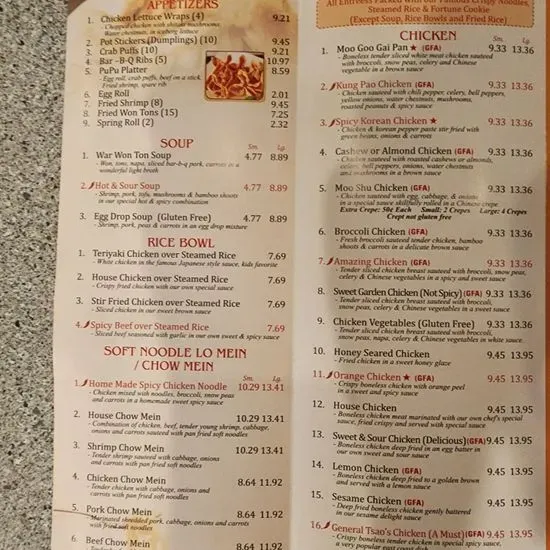 Menu 2