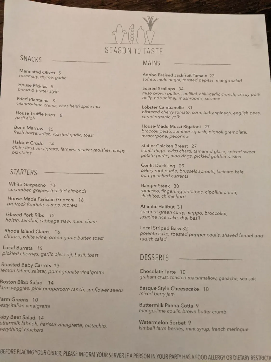 Menu 5