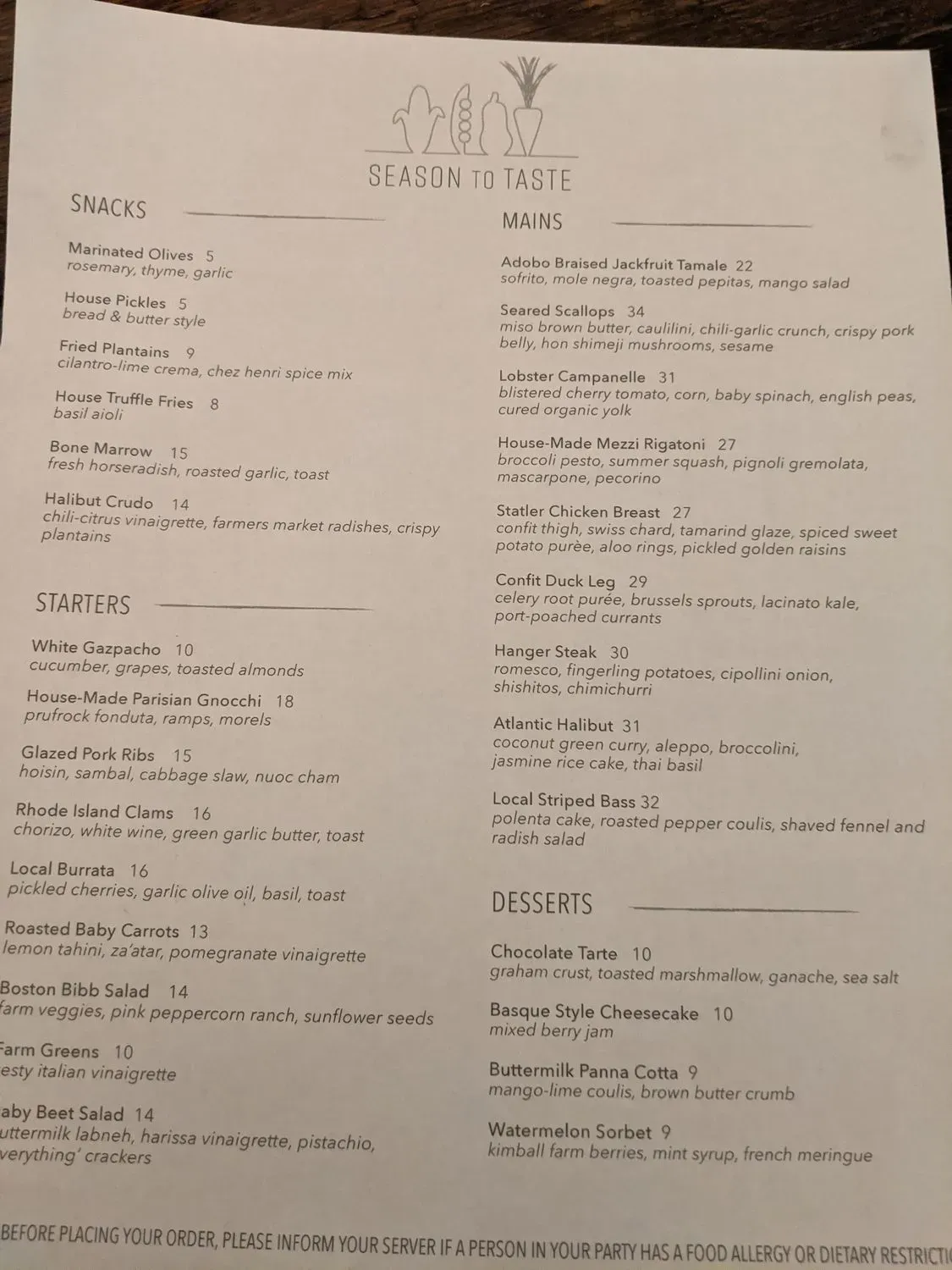 Menu 6