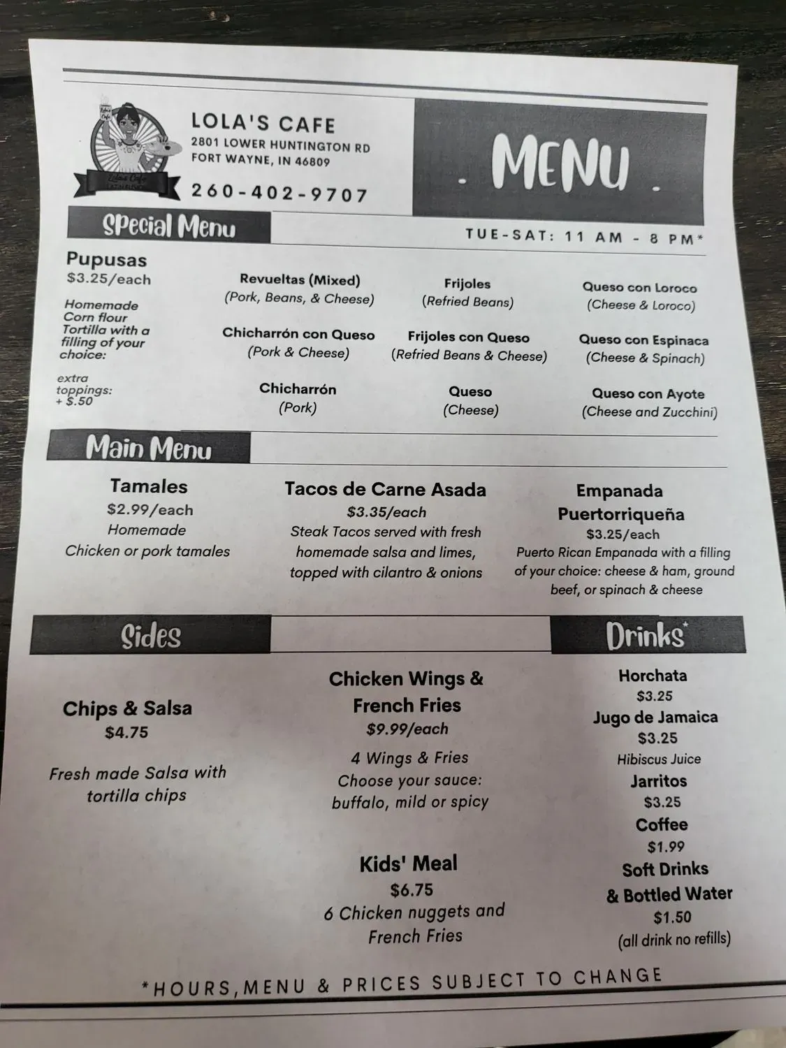 Menu 3