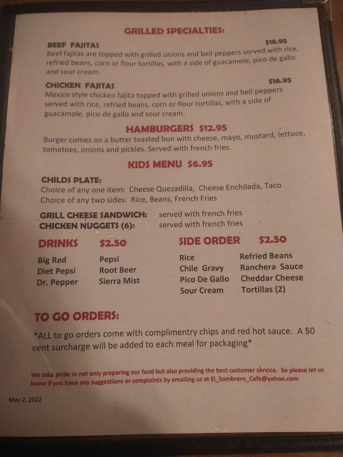 Menu 5