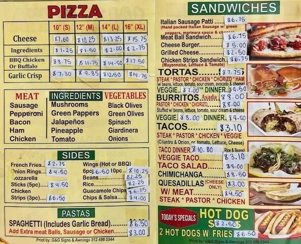 Menu 1