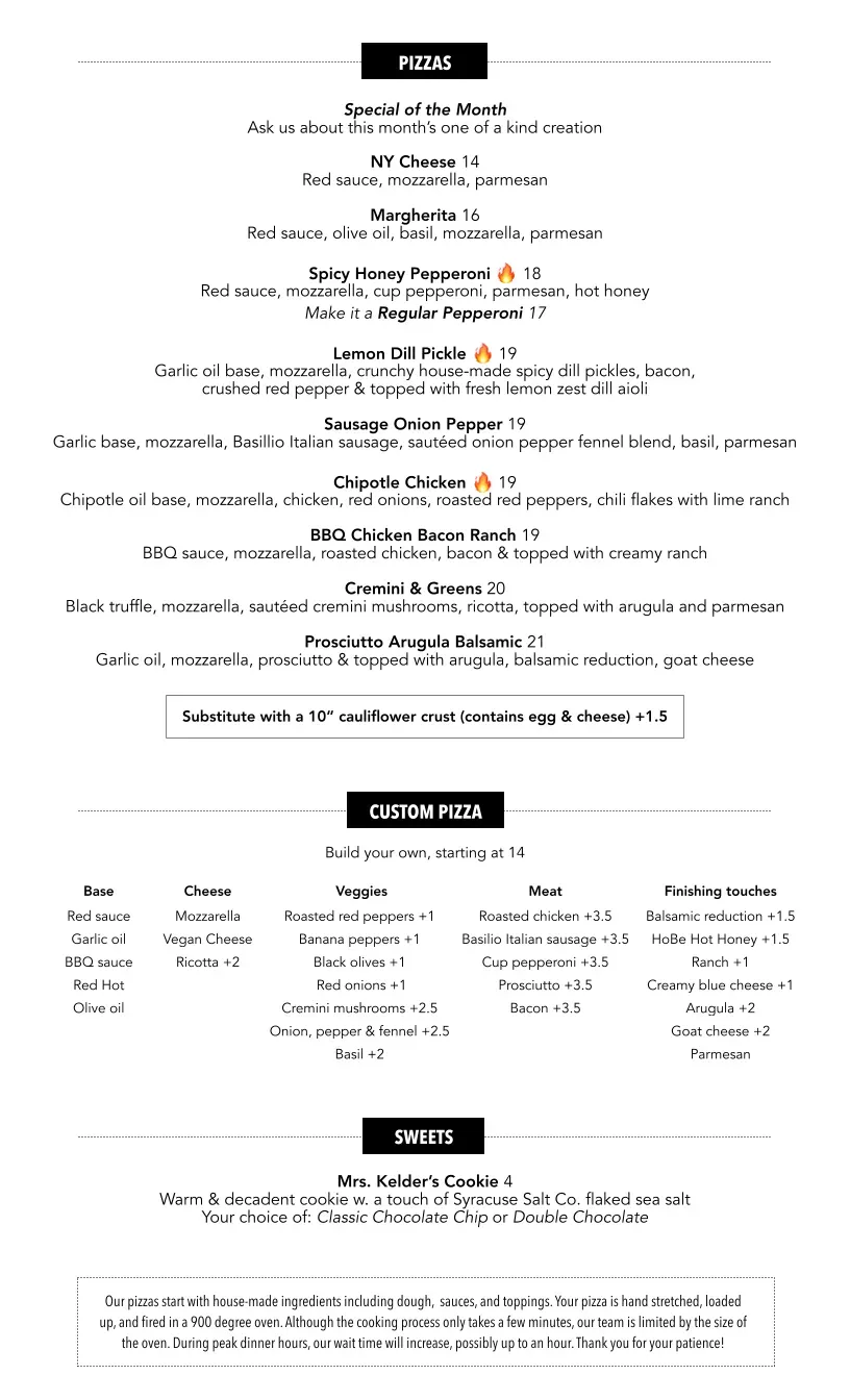 A.W. Wander Menu - Updated November 2025