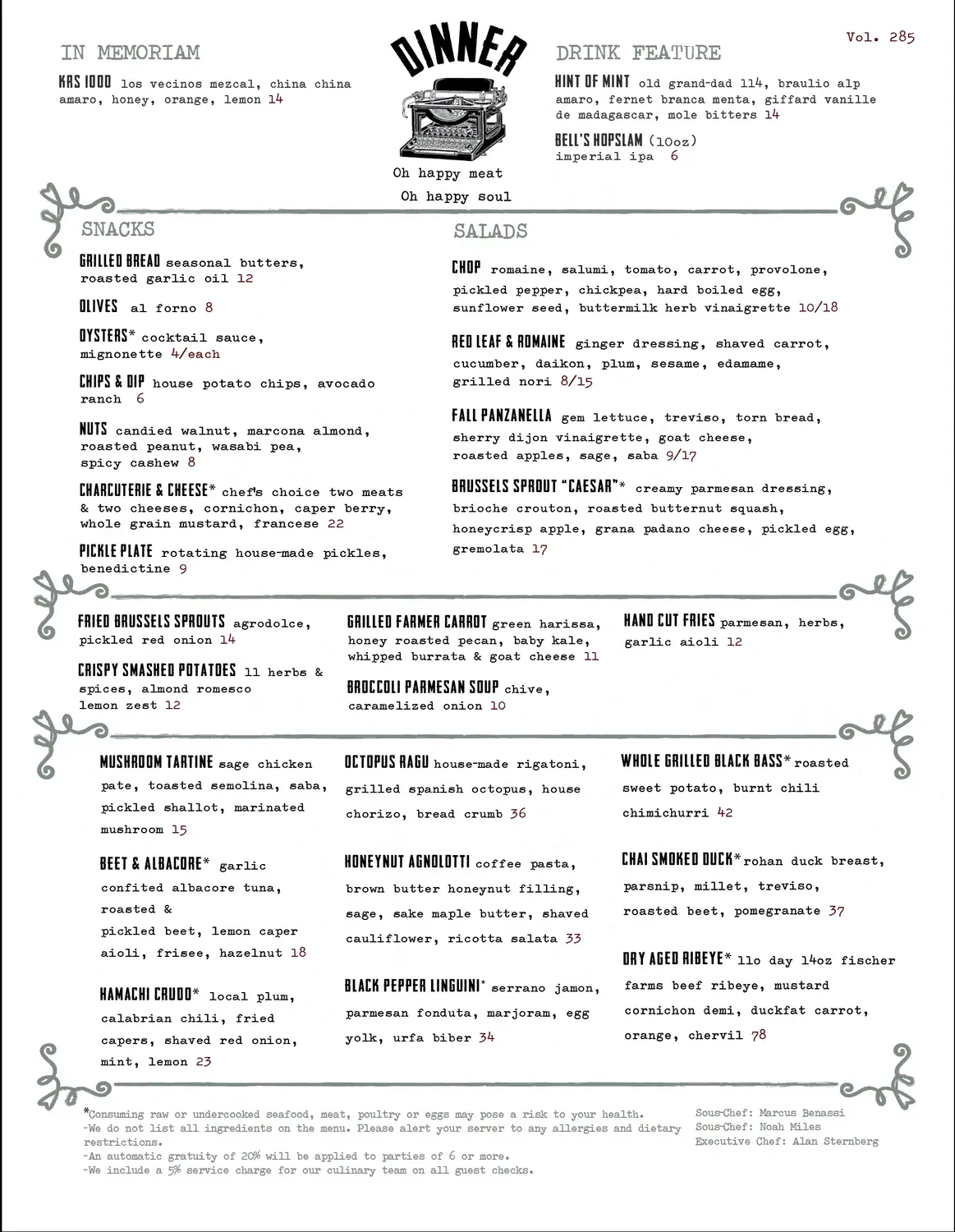 Menu 1