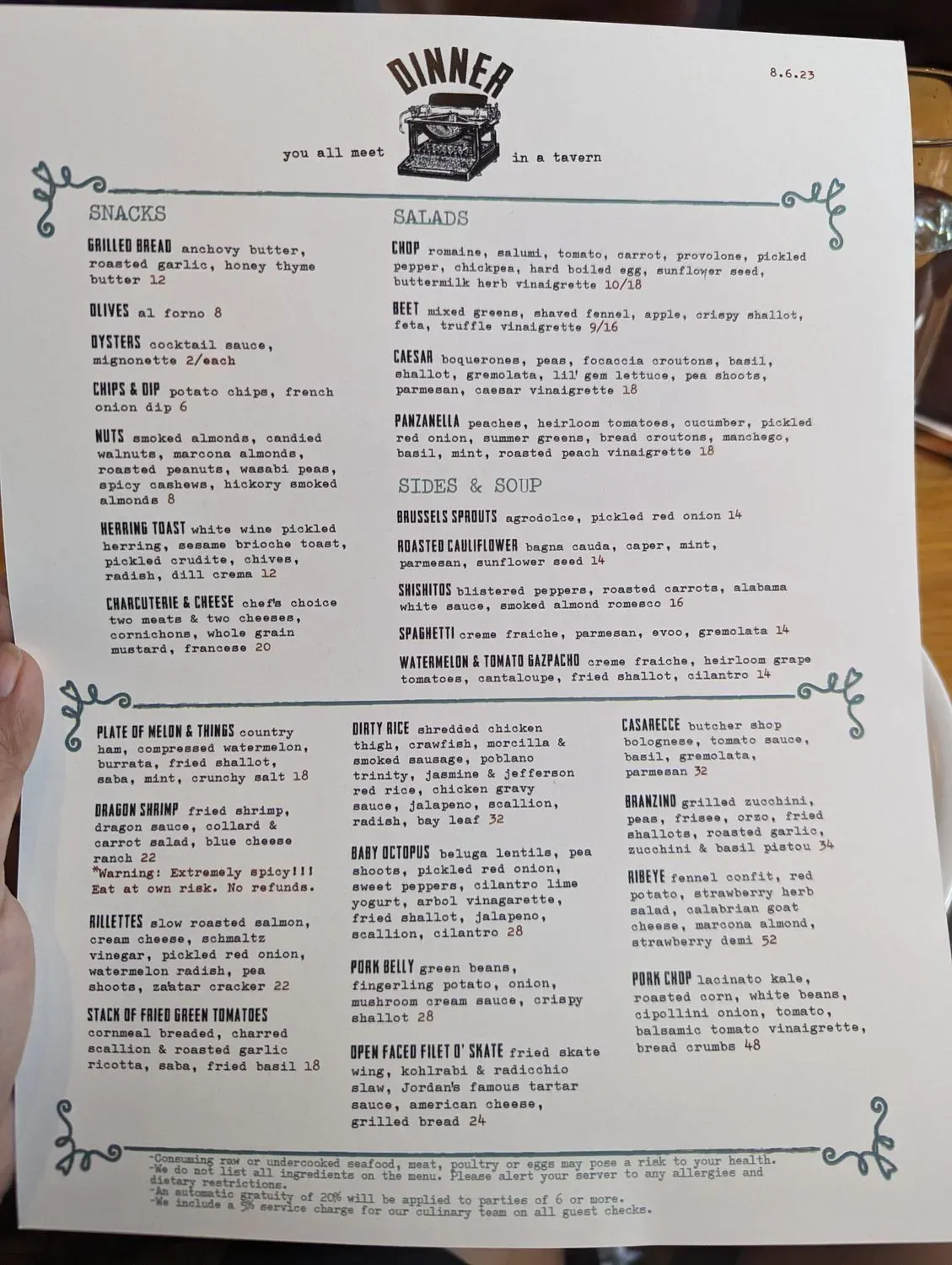 Menu 5