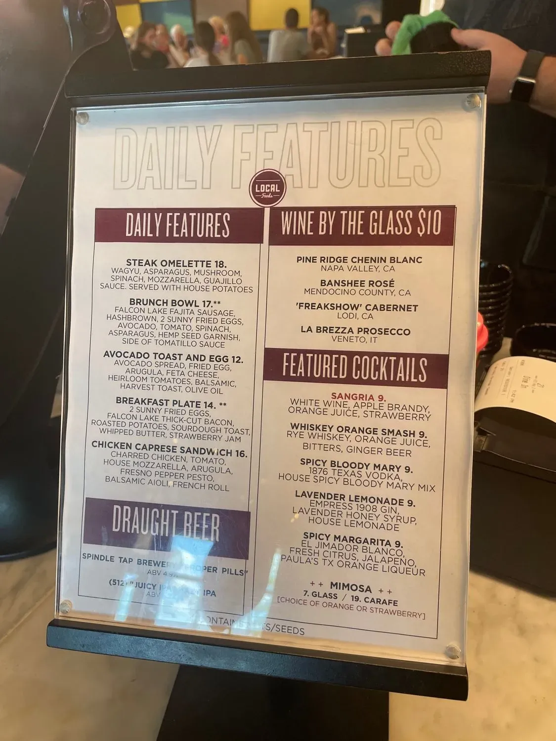 Local Foods - The Heights Menu - Updated October 2025