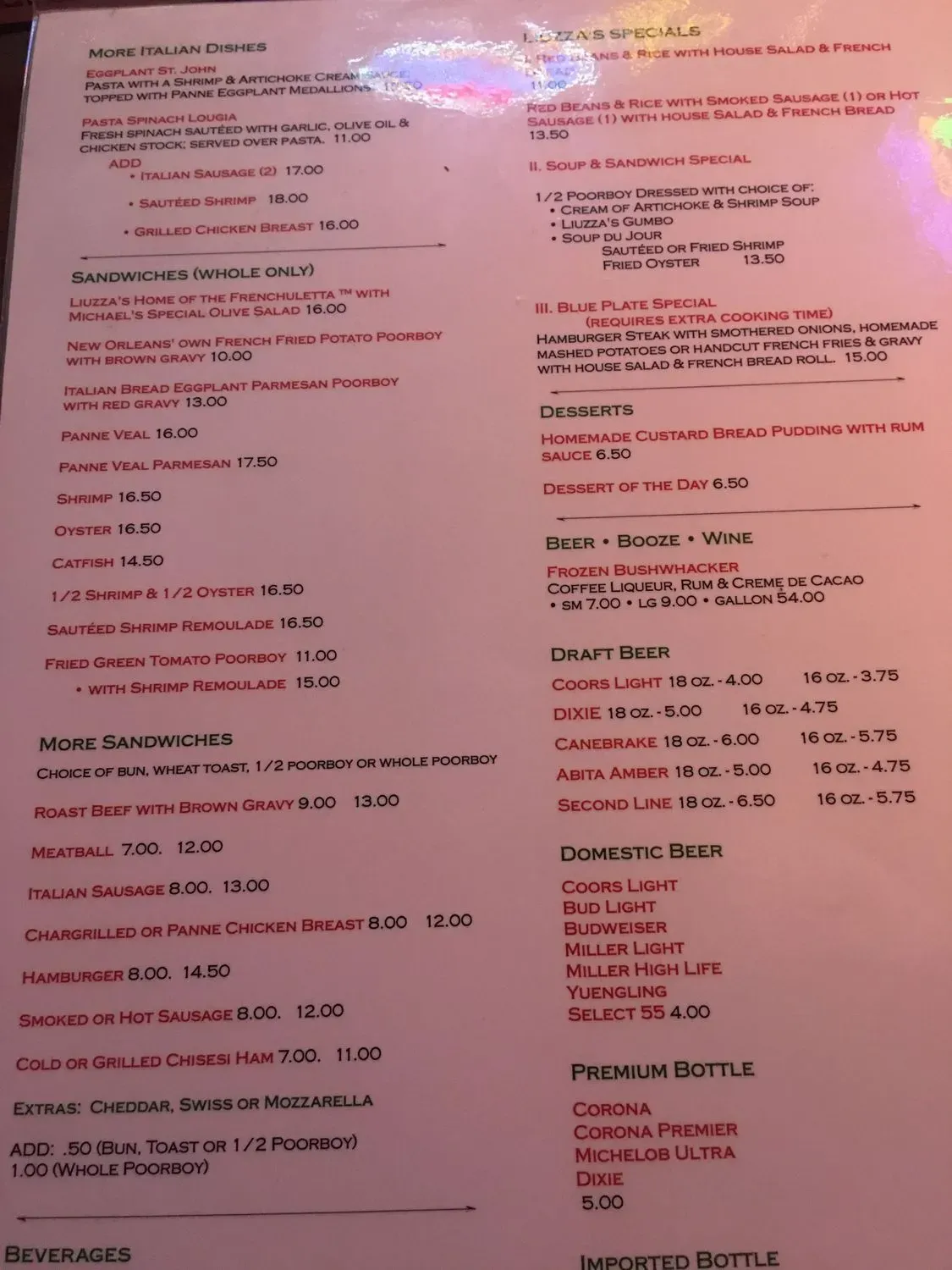 Menu 6